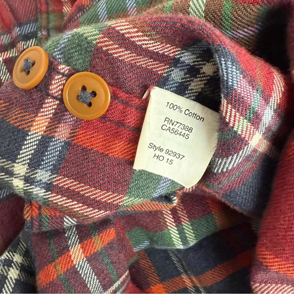 J. Crew Flannel Plaid Cotton Button Up Shirt